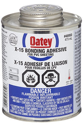 Oatey 48034 Bonding Adhesive, 16 oz, Liquid, Clear/Yellow